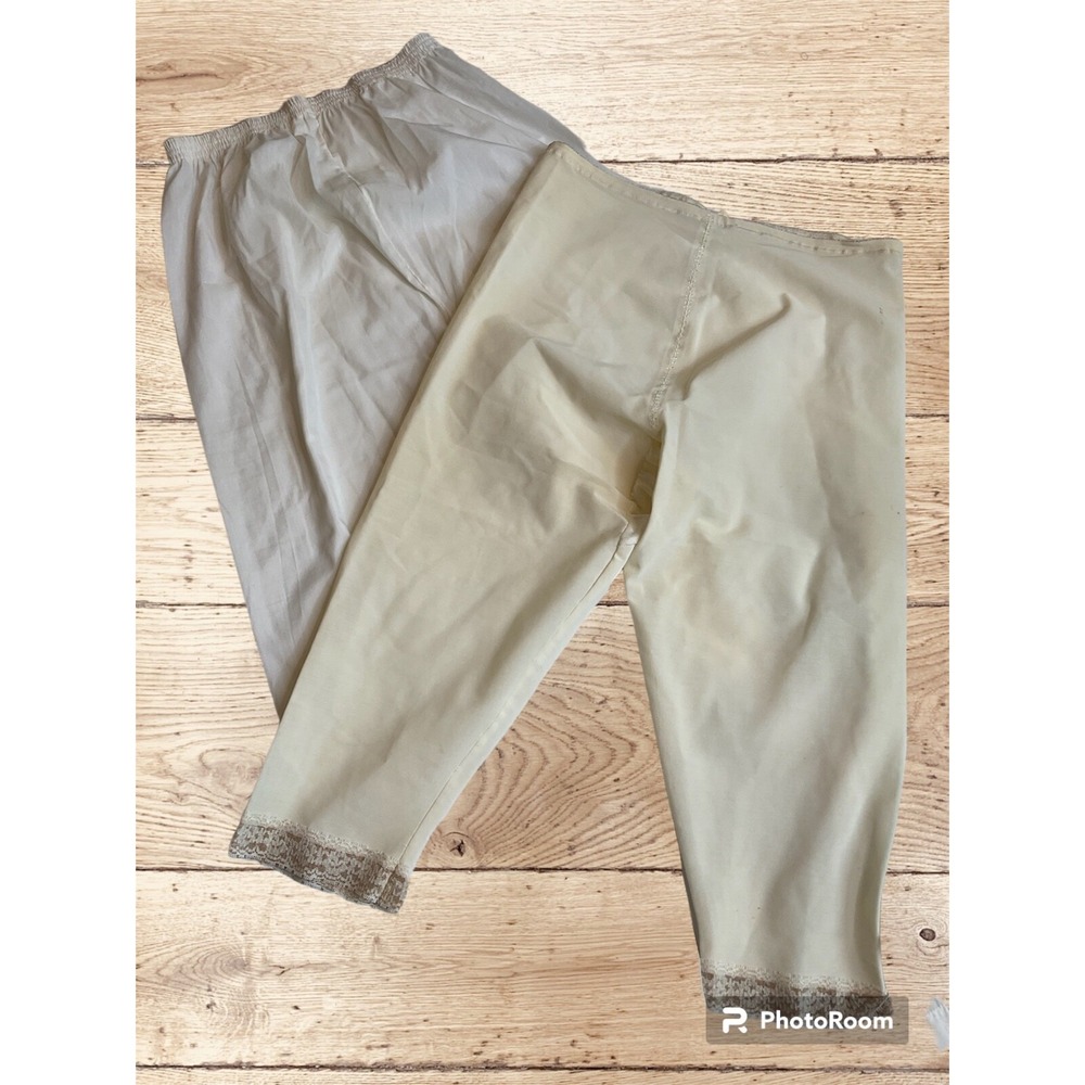 Vintage Girdle Long Line Pants Flexees Cotton Pant Liners Womens Size‎ XXL